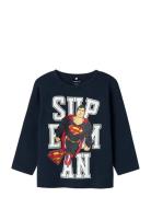 Nmmjunes Superman Nreg Ls Top Wab Tops T-shirts Long-sleeved T-Skjorte...