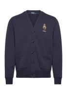 Polo Bear Fleece Cardigan Tops Knitwear Cardigans Navy Polo Ralph Laur...