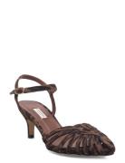 Keesha 55 Sandal Med Hæl Brown Anonymous Copenhagen