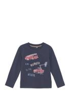 T-Shirt Ls Tops Sweatshirts & Hoodies Sweatshirts Blue Minymo