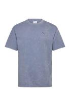 Ess Elevated Relaxed Wash Tee Sport T-Kortærmet Skjorte Blue PUMA
