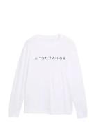 Printed Longsleeve Tops T-Langærmet Skjorte White Tom Tailor
