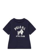 Logo Cotton Jersey Tee Tops T-Kortærmet Skjorte Navy Ralph Lauren Baby