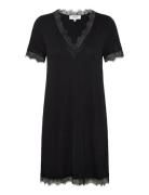 Rhbiarritz Ss Night Dress Nattøj Black Rosemunde