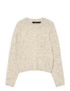 Vmnovah Ls O-Neck Pullover Ga Noos Tops Knitwear Jumpers Beige Vero Mo...