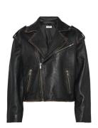Lilll Leather Jacket Læderjakke Skindjakke Black Lollys Laundry