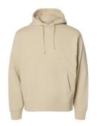 Slhrelaxluke Ls Sweat Hoodie Tops Sweatshirts & Hoodies Hoodies Beige ...