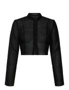 Lyocell Blouse With Toggles Tops Blouses Long-sleeved Black Mango