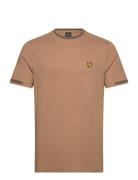Birdseye Half Tipped T-Shirt Tops T-Kortærmet Skjorte Beige Lyle & Sco...