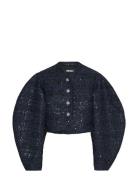 Boucle Short Jacket Outerwear Jackets Light-summer Jacket Blue ROTATE ...