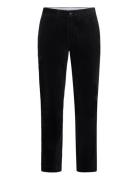 Stretch Straight Fit Corduroy Pant Designers Trousers Casual Black Pol...