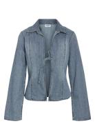 Nmmaisy L/S String Denim Shirt Bs031Lb Tops Shirts Denim Shirts Blue N...