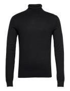 Ecovero L/S Roll Neck Knit Tops Knitwear Turtlenecks Black Lindbergh