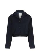Mschmynthe Elina Jacket Blazers Cropped Blazers Navy MSCH Copenhagen