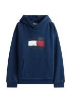 Flag Hoodie Tops Sweatshirts & Hoodies Hoodies Navy Tommy Hilfiger