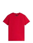 Essential Cotton Reg Tee Ss Tops T-Kortærmet Skjorte Red Tommy Hilfige...