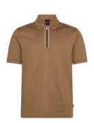 H-Paras 65 Designers Polos Short-sleeved Beige BOSS