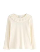 Ribbet Top Tops Blouses & Tunics Cream Lindex