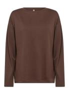 Sc-Felucca Tops T-shirts & Tops Long-sleeved Brown Soyaconcept