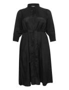 Kcemina Oline Dress Knælang Kjole Black Kaffe Curve