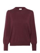Kalizza Round Neck Knit Pullover Bu Tops Knitwear Jumpers Red Kaffe