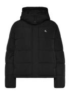 Matte Monologo Mw Short Puffer Foret Jakke Black Calvin Klein Jeans