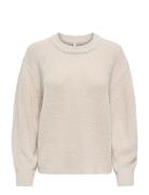 Onlmilouz Ls Rib Pullover Knt Noos Tops Knitwear Jumpers Cream ONLY