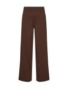 Sc-Siham Bottoms Trousers Wide Leg Brown Soyaconcept