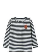 Nmmnitu Ls Top Pb Tops T-shirts Long-sleeved T-Skjorte Navy Name It