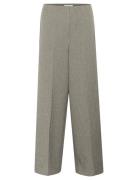 Sllilu Corinne Wide Long Pants Bottoms Trousers Wide Leg Grey Soaked I...