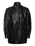 Clements Vegan Leather Jacket Læderjakke Skindjakke Black Bardot