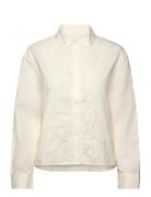 Aimeeiw Cropped Shirt Tops Shirts Long-sleeved Cream InWear