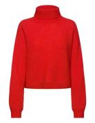 Dante6-Yuria Turtle Neck Sweater Tops Knitwear Turtleneck Red Dante6