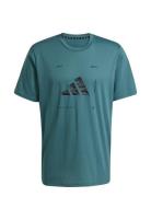 M Box Logo G T Sport Men Sports Clothes Sport Tops Sport T-Skjorte Blu...