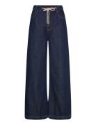 Obey Bottoms Jeans Wide Navy Munthe