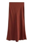 Skirt Maria Knælang Nederdel Red Lindex