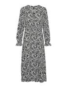 Vmsophia L/S Ankle Dress Wvn Boo Knælang Kjole Black Vero Moda