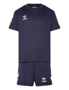 Hmllogo Set Kids Sport Sets With Short-sleeved T-shirt Navy Hummel