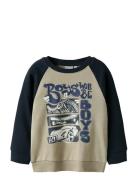 Nmmvildar Ls Sweat Box Bru Tops Sweatshirts & Hoodies Sweatshirts Beig...