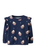 Nmfnaya Sweat Bru Tops Sweatshirts & Hoodies Sweatshirts Navy Name It