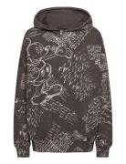 Letters Mickey Tops Sweatshirts & Hoodies Hoodies Black Desigual