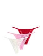 Brief Jennie Lace Thong 3 Pack G-streng Undertøj White Lindex