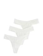 Brief Thong Low Lacey 3 Pack G-streng Undertøj White Lindex