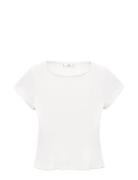 A-Line Cotton Tee Tops T-shirts & Tops Short-sleeved White Mango