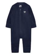Hmlmini Fleece Zip Suit Bee Langærmet Body Navy Hummel