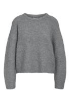 Nmdolly L/S O-Neck Knit Fwd Noos Tops Knitwear Jumpers Grey NOISY MAY