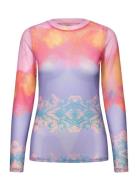 Devon Mesh Blouse Tops Blouses Long-sleeved Multi/patterned Hunkøn