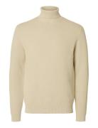 Slhdane Ls Knit Structure Roll Neck Noos Tops Knitwear Turtlenecks Cre...