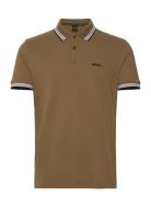 Paddy Sport Polos Short-sleeved Brown BOSS