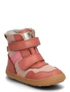 Bisgaard Barefoot Timo Tex Vinterstøvler Med Burrebånd Pink Bisgaard